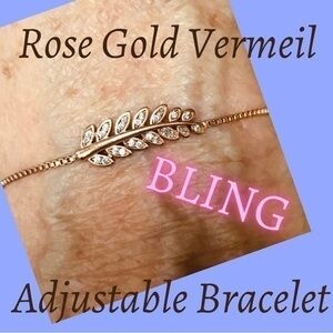 Rose Gold Adjustable CZ Bracelet